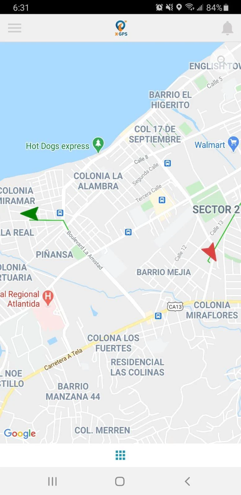 X-GPS screenshot